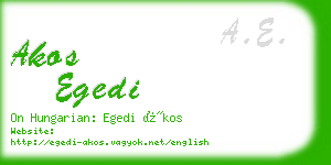 akos egedi business card